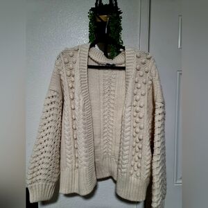 Cream knitted cardian